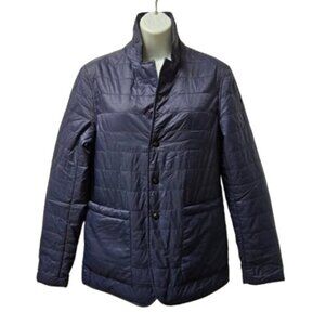 Massimo Dutti Navy Puffer Quilted Jacket